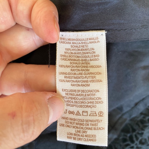 Free People Black Two-tiered Dress Lace embroidery - Picture 15 of 15